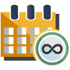 calendar with infinity symbol