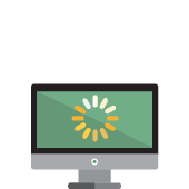 computer monitor with wheel