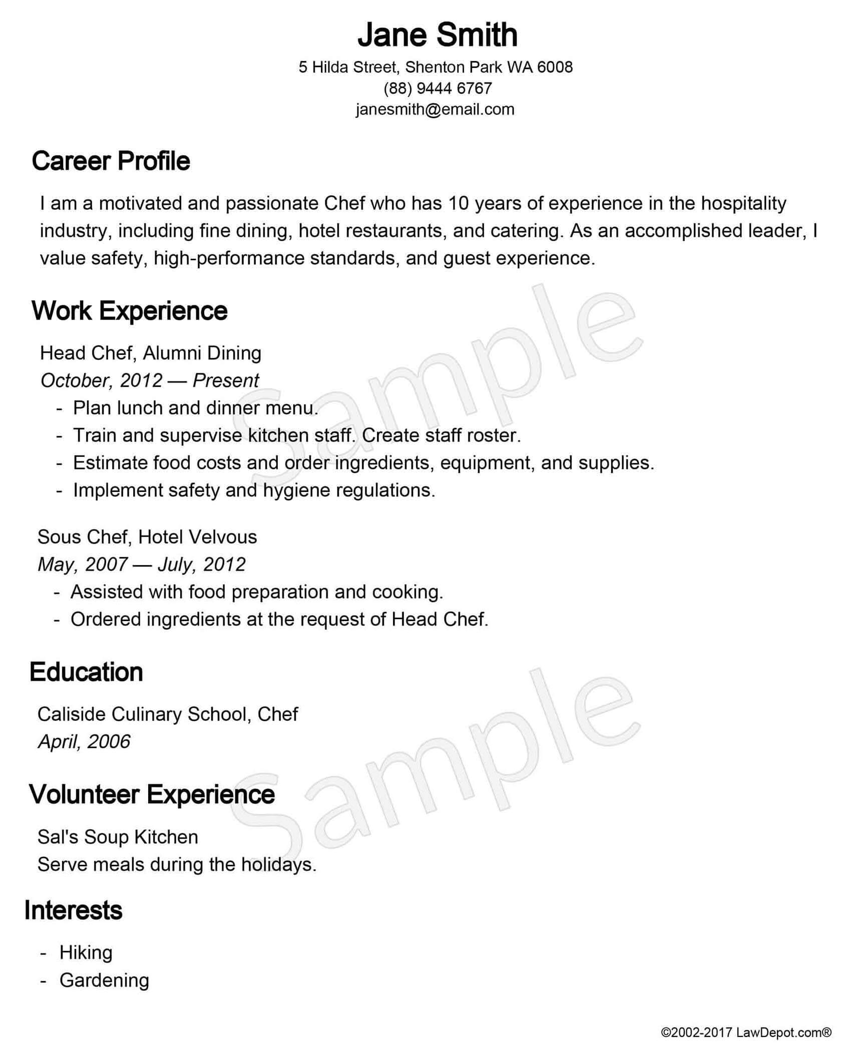 Resume Builder | LawDepot