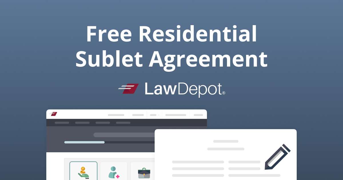 Free Residential Sublet Agreement - Create, Download, and Print ...